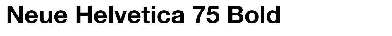 Neue Helvetica 75 Bold